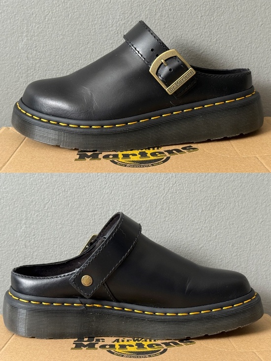DR. Martens Laketen Atlas Slingback Platform Mules $150 Black Worn Once 31525001 - Picture 8 of 15